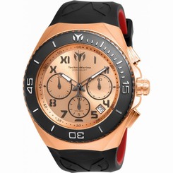 TECHNOMARINE MEN'S MANTA 48MM SILICONE BAND STEEL CASE QUARTZ WATCH TM-215065