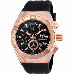 TECHNOMARINE MEN'S CRUISE 46MM SILICONE BAND STEEL CASE QUARTZ WATCH TM-115048