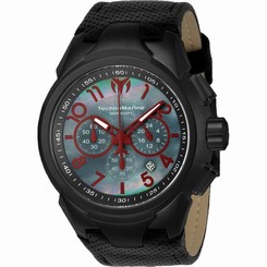 TECHNOMARINE MEN'S SEA DREAM 48MM BLACK LEATHER BAND QUARTZ WATCH TM-715026