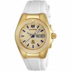 TECHNOMARINE WOMEN'S EVA LONGORIA 34MM SILICONE BAND QUARTZ WATCH TM-416040