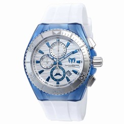 Technomarine TM-115055 Gent's Chrono Silver Dial White Strap Watch