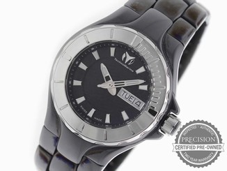 TECHNOMARINE CRUISE LADIES' QUARTZ BLACK DIAL BLACK CERAMIC DAY/DATE 36MM 110026