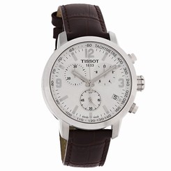 Tissot PRC 200 Mens Brown Leather Swiss Chronograph Watch T055.417.16.037.00