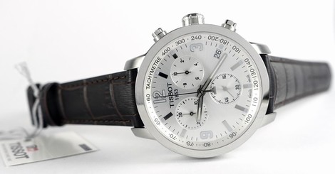 Tissot T0554171603700 Quartz Chronograph PRC 200 Men's Watch, Silver Dial