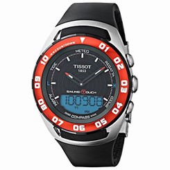 Tissot T0564202705100 Mens Black Dial Quartz Watch with Rubber Strap 758499234573