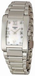 NWT Ladies Tissot T-Trend T0073091111600 Mother of Pearl Diamond St. Steel Watch 73091111600