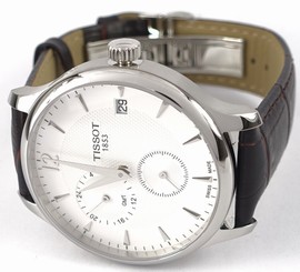 Tissot T0636391603700 Tradition GMT Men's Watch with Brown Leather Strap