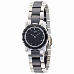 Tissot T0642102205100 Cera Black Ceramic Steel Women Black Dial Watch