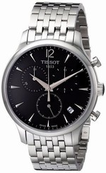 Tissot T-Classic Tradition 42mm Black Chrono Dial Men's Watch T063.617.11.067.00
