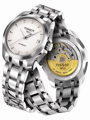 NEW WOMEN'S TISSOT COUTURIER 25 JEWEL AUTOMATIC SAPPHIRE T035.207.11.011.00