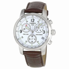 TISSOT T-Sport PRC200 Chronograph Mens Watch T17.1.516.32 Brown White Watch 758499216470