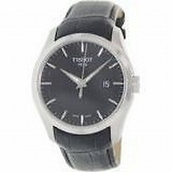 Tissot Couturier Leather Date Strap Black Dial Men's Watch #T035.410.16.051.00 758499232265