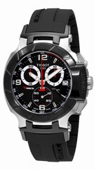 Tissot T Race Chronograph Black Dial Rubber Men's Watch T048417270570 New in Box 7611608248348