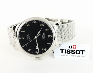 Tissot T41148352 Le Locle Automatic Men's Black Dial Watch Stainless Bracelet 7611608205594