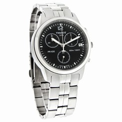 Tissot PR 100 Mens Black Dial Swiss Quartz Chronograph Watch T049.417.11.057.00 758499237000
