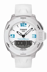 Tissot T-Race T-Touch Mens White Swiss Watch T0814201701701