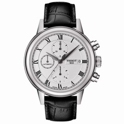 Tissot T0854271601300 Carson White Dial Black Leather Automatic Men's Watch