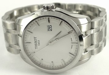 Tissot T0354101103100 Courtier Quartz Silver Dial Stainless Men's Watch 758499232289