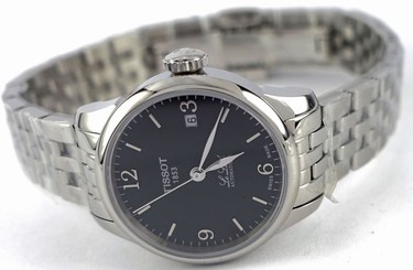 Womens T41118354 Tissot Le Locle Automatic Black Dial Bracelet Watch