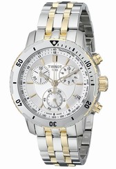 TISSOT PRS200 TWO TONE CHRONO MEN'S WATCH T067.417.22.031.00 T0674172203100
