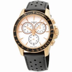 New Tissot V8 GTS Chronograph Rose Tone Leather Strap Mens Watch T1064173603100