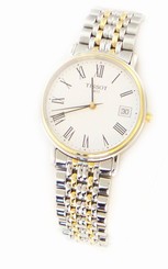 Tissot T52248113 T-Classic Desire White Dial Men Two-Toned Steel Watch New