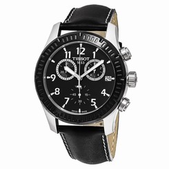 Tissot Men's T039.417.26.057.00 V8 Black Dial Chronograph Swiss Quartz Watch