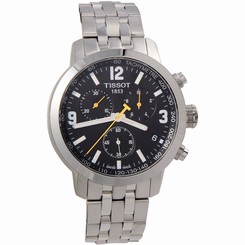 Tissot PRC 200 Chronograph Black Dial Stainless Steel Mens Watch T0554171105700
