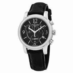 Tissot Women's 'Dress Port' Black Leather Swiss Quartz Watch T050.217.17.057.00