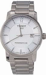 Tissot T Classic Automatic Silver Dial Titanium Mens Watch T0874074403700