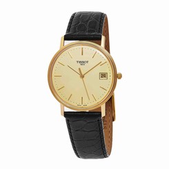 Tissot Men's T71.3.401.21 Gold Run Goldtone Dial 18k Gold Swiss Quartz Watch