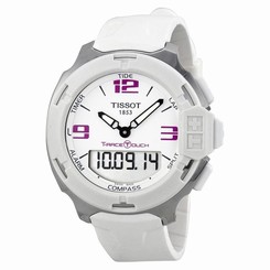 Tissot T0814201701700 Unisex White Dial Dual Quartz Watch with Rubber Strap 846692035629