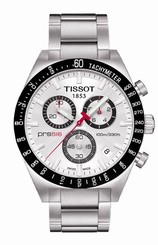 Tissot PRS 516 Men's Quartz Chronograph Silver Dial Watch with Stainless Steel B