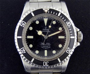 Rolex Tudor Submariner Vintage Oysterprince 7928 Stainless Steel Black Rose