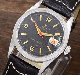 Vintage TUDOR Oyster Date Hand-winding Ref.7919 Original Black Red Dial 1950's