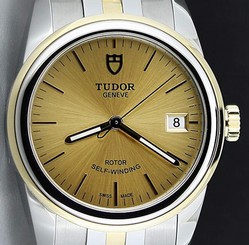 Tudor (Rolex) Glamour Date 55003 Steel/Gold Automatic Dress Watch Unisex 36mm TT