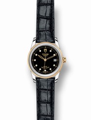 New Ladies TUDOR Glamour 18K Gold and Steel Diamond Dial 36mm Watch 55003 BNIB