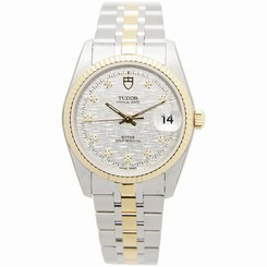 TUDOR MEN'S PRINCE DATE 34MM STEEL CASE AUTOMATIC WATCH 74033-62473-10DI-SVCL