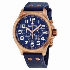 TW Steel TW406 Pilot Quartz Chronograph Rose Gold, Steel, 45mm Men's Watch