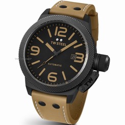 TW Steel Canteen Leather Strap 45mm Mens Automatic Watch. Stunning Look. TWA202 8718215087151