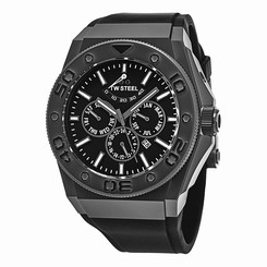 TW Steel Men's CE5001 'Ceo Diver' Black Rubber Strap Day Date Automatic Watch