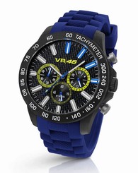 TW Steel Valentino Rossi VR|46, 45mm Blue Strap Chronograph Watch VR110