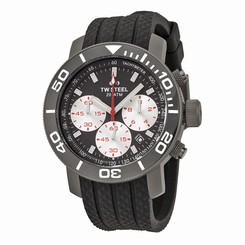 TW Steel Men's Grandeur Chronograph Titanium Grey Dial 45mm Black Rubber TW704