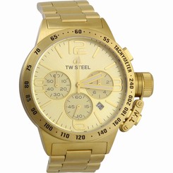 Men's TW Steel Canteen Bracelet Gold-Tone Chronograph Watch