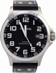 TW Steel TW409 Watch Pilot Mens - Black Dial Stainless Steel Case Quartz