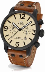 TW Steel Chronograph Quartz Watch - Maverick Collection Leather - MS43 (Men's)