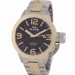 NEW TW Steel Canteen Bracelet CB45 Two Tone Gold Black Automatic Watch