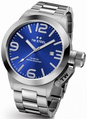TW Steel - Canteen Collection - Men's Silver 50mm Watch Blue Dial (CB12)