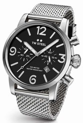 TW Steel Watch - Maverick Collection - MB14 (Men's) Chronograph Mesh, Black 48mm