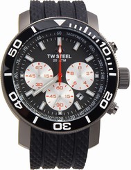 TW Steel Grandeur Chronograph Titanium Grey Dial 48mm Black Rubber STW705